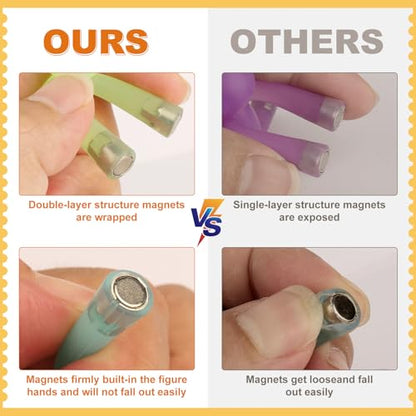 laleay 6pcs Magnetic Toys,People Figures for Kids, Adults Kids Gifts, Magnetic Men for Teens Gifts,Kids Sensory Toys - size: 6pcs