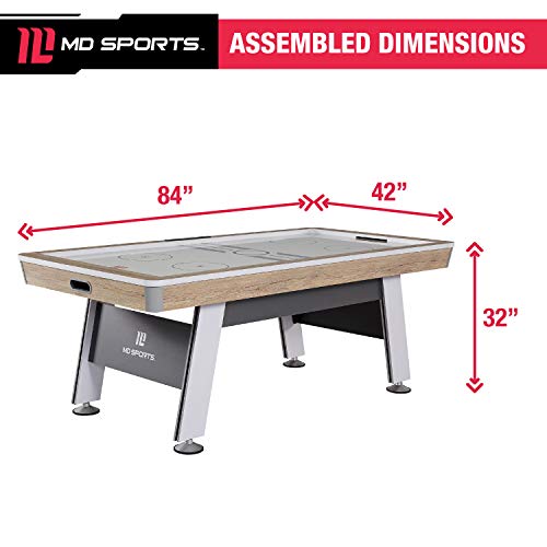 MD Sports Air Hockey Table with Arcade Electronic Scorer, Perfect for Family Game Rooms - style: 7' - Hinsdale