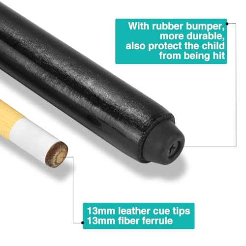 2 Piece Billiard House Cue Sticks Short Wooden Stick Pool Billiard Bridge Stick (36" 2 Piece)