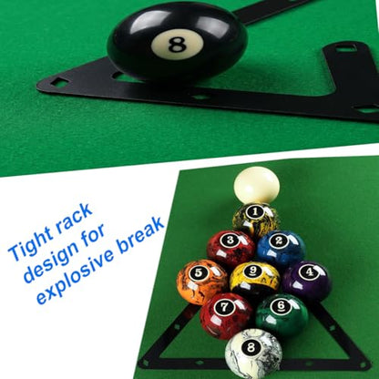 6Pcs Magic Ball Rack Magic Rack Sheet, Pool Ball Rack Magic Rack Sheet Billiards Ball Rack Holder Sheet,Triangle Cue Accessorie 8, 9, and 10 Ball Combo Pack