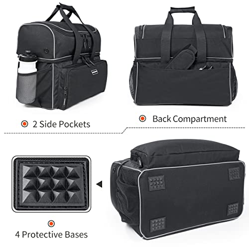 Mangrove 2 Ball Bowling Bag - Double Bowling Ball Bag with Dual Padded Holder & Mutiple Pockets - Fits Shoes Up to Mens Size 16 and Accessories