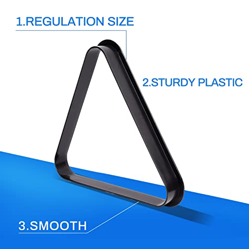 GSE Games & Sports Expert Black Plastic Billiard Pool Ball 8-Ball Triangle Racks / 9-Ball Diamond Pool Ball Racks Fit Standard 2-1/4" Billiard Pool Balls - color: Triangle Rack