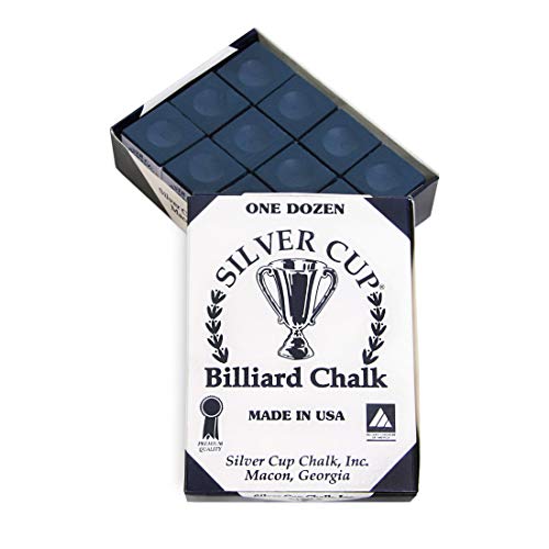 Silver Cup Billiard CHALK - ONE DOZEN - color: Navy Blue