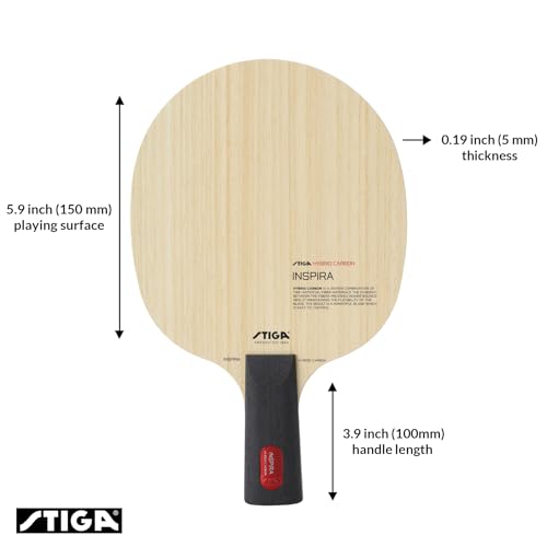 STIGA Inspira Hybrid Carbon Table Tennis Blade, Offensive Professional Blade with Maximum Control & Power - style: Inspira Hybrid Carbon - Pen