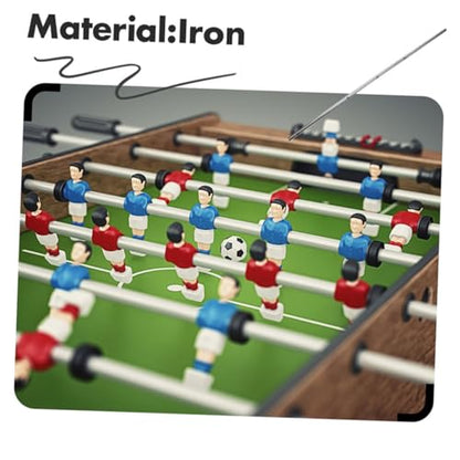 Garneck 2pcs Foosball Game Table Rods Tabletop Soccer Game Iron Poles Replacement Handles for Foosball Accessories