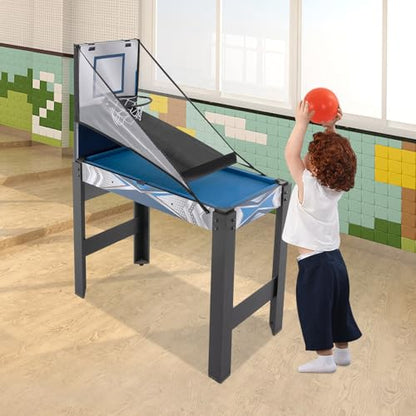 5-in-1 Multi Game Table, 36" Indoor Combo Entertainment Center with Pool Hockey Ping Pong Basketball & Archery, Family Game Room Table for Kids Teens and Adults