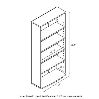 FURINNO Jaya 4-Tier Multimedia Storage Tower, Espresso - color: Espresso, size: 4-Shelf