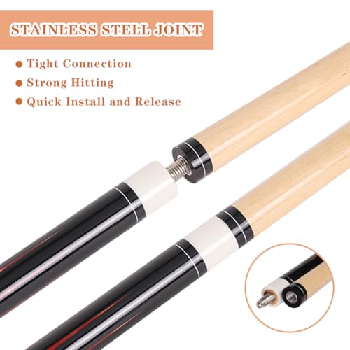 58 inch Canadian Maple Billiard Pool Cue Stick, 13mm 1/2 Maple Billiard Pool Stick, House Bar Pool Table Sticks for Men(Numerous Styles to Choose from) - color: P01