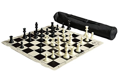 US Chess Quiver Tournament Chess Set Combination Triple Weighted - color: Black