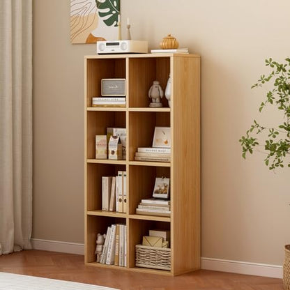 OSCHF 8-Cube Storage Shelf Bookcase, Oak - color: Oak, size: 8-Cube
