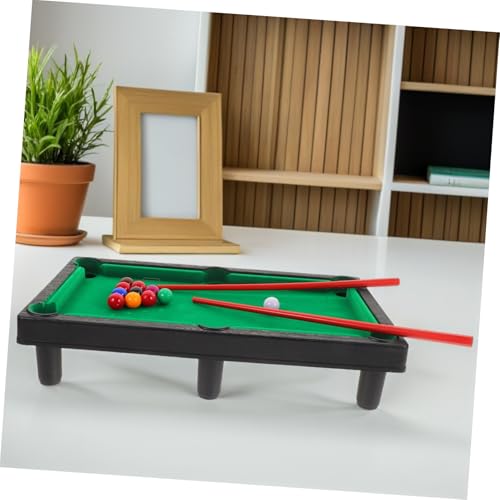 Mini Pool Table for Adults Desktop Billiard with Balls Cues and Tripod Stand Portable Miniature Tabletop Game for Home and Office Entertainment