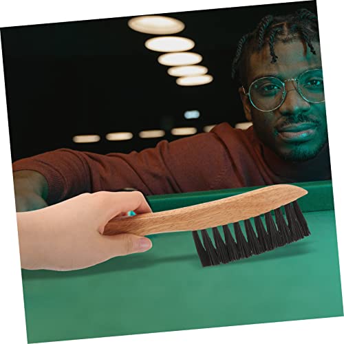 LIOOBO Gentle Billiards Brush Set Pool Table Brush for Felt and Rails Cleaning Brush 2 in 1 Billiard Table Tool