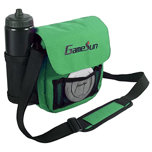 DISC Golf Set-Includes 1pc Heavy Duty Nylon Carry Bag, 2pcs Drivers, 2pcs Mid-Ranges, 2pcs Putters, 1pc Mini Disc Marker, 1pc 12”x12” Embroider Logo Black Towel and 1pc Gift Color Box - color: Green