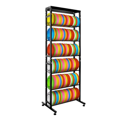 Sidasu 2/3/6-Tier Discs Golf Rack,Metal Disc Golf Storage Rack, Space-Saving Disc Station for Disc Golf Storage Shelf-Black - size: 6-shelf