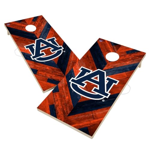 College Team Cornhole Boards, 2x4 Regulation Corn Hole Board Set, Officially Licensed Cornhole Boards, Perfect for Tailgates - color: Auburn, size: 3. Include LED Lights