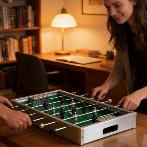 Portable Desktop Foosball Machine Small Table Soccer Game Adults Family Educational for Home Entertainment Fun Interactively Table Soccer Game