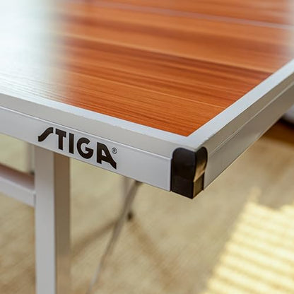 STIGA Space Saver - Compact Ping Pong Table - Separate Table Halves - Regulation Height - No Assembly Required - color: Brown