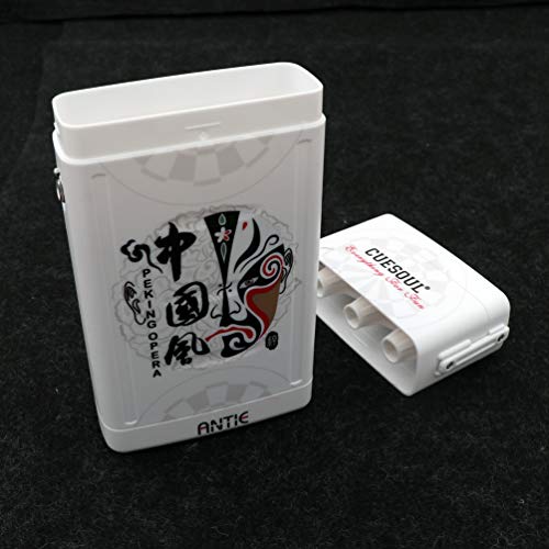 CUESOUL ANTIE Hard Dart Case with Peking Opera Mask Design and Dart Flights Case for Your Choice - color: Dart Case-White