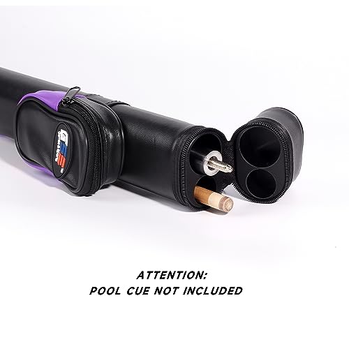 GSE Games & Sports Expert Billiard Cue Cases, 1x1 Deluxe Hard Billiard Pool Cue Stick Carrying Case, Pool Billiards Accessories (Several Colors Available) - color: Deluxe - Black/Purple