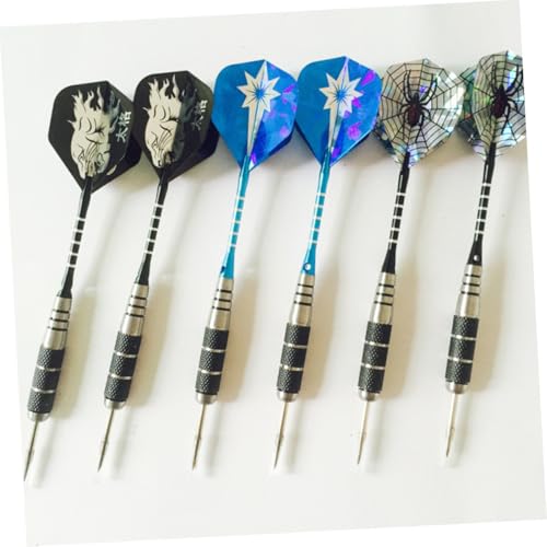 Happyyami 3pcs Professional Aluminum Rod Needle Tip Darts with Spider Pattern Tail Wings Flights for Sports Events and Comfortable for Indoor Outdoor Leisure Use