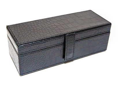 Bello Games New York, Inc. Flushing Meadows Double Six Black Professional Jumbo Size Tournament Dominoes Set with Spinners in a Black Leatherette Case