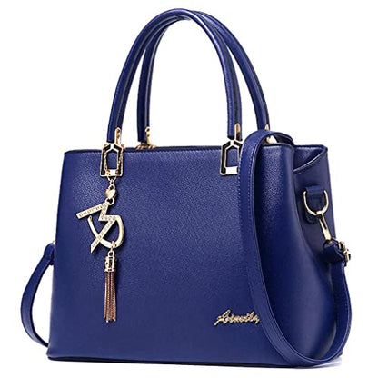 Womens Purses and Handbags Shoulder Bags Ladies Designer Top Handle Satchel Tote Bag - color: Blue