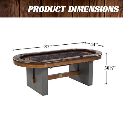 Barrington Poker Multiple Styles Folding Poker Table & Poker Table Top/Dining Table Collection, Durable Padded Rail Tables with Felt Playing Surface, Perfect for Texas Holdem Games - style: 10 Player Urban Table (Dining Top)