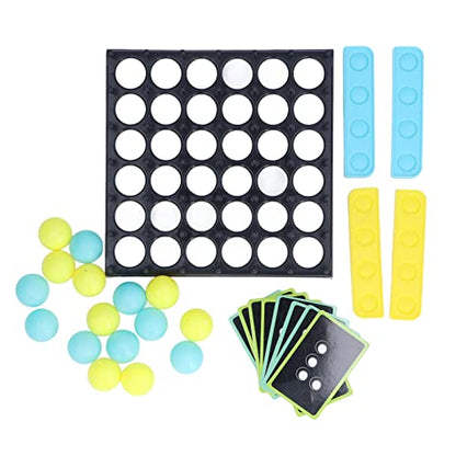 Bounce Ball Board Game Set with 9 Cards and 16 Balls - Interactive Family Game for Childrens Hands and Feet Coordination