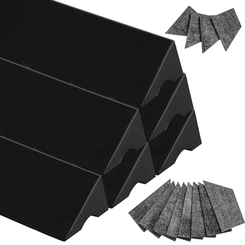 Podoy 8ft Pool Table Replacement Kit, Pool Table Bumpers (Set of 6) with Felt Cloth/Cushion Facings (Set of 12) for Billiard Rail Rubber Bumpers Home & Pro Use Billiard Rail & Pocket Accessories - color: BLACK WITHOUT CLOTH