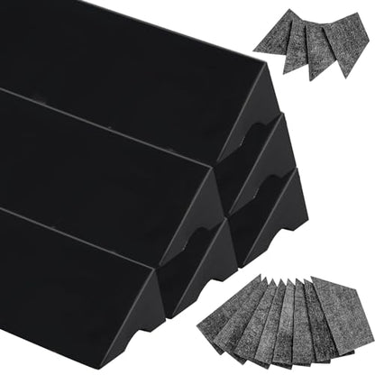Podoy 8ft Pool Table Replacement Kit, Pool Table Bumpers (Set of 6) with Felt Cloth/Cushion Facings (Set of 12) for Billiard Rail Rubber Bumpers Home & Pro Use Billiard Rail & Pocket Accessories - color: BLACK WITHOUT CLOTH