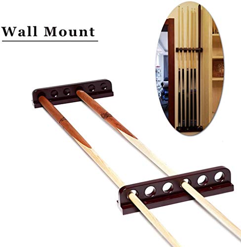 Traditional Wall Mounted Billiard Cue Rack, Billiard Entertainment Accessories for Family Kids, Snooker Pool Cue Rack Holds 6 Cues 33cmx7cmx2cm