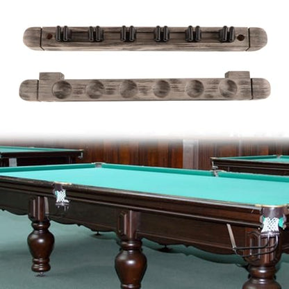 predolo 6 Hole Pool Cue Rack for Billiard Sticks Wall Mounted Holder, Gray