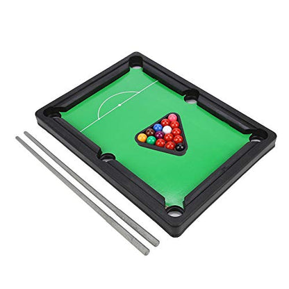 Estink Kids Pool Table, ABS Mini Billiard Table Portable 13 Inch Desktop Game with 15 Balls 2 Cues Smooth Surface for Children Ages 3 Up Family Indoor Play