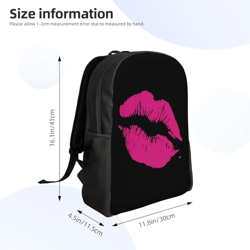 Kiss Lips Front Backpacks For Men Women Book Bag Travel Hiking Camping Work Lightweight - color: Ye20