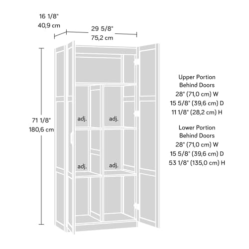 Sauder Select Storage Cabinet/ Pantry cabinets, White finish - color: Soft White