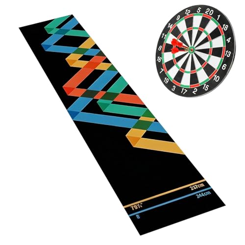 Throwing Mat - Velvet Dart Practice Mat, Non Slip Distance Line, Quick Dry Durable Training surfacê Ruler Marked for Home Game Room Bar Tournament Setup - size: 10