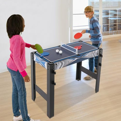 5 in 1 Multi Combo Game Table, 2.4Ft H x 3Ft W Folding Multi Game Table Set with Billiards, Air Hockey, Ping Pong/Table Tennis, Basketball, Archery Combination for Home Office Adults Kids