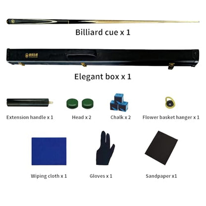 3/4 Snooker Billiard Pool Cue Sticks 58 Inch Professional Billiard Cue Stick, Pool Sticks Case Set 10mm Cue Tips