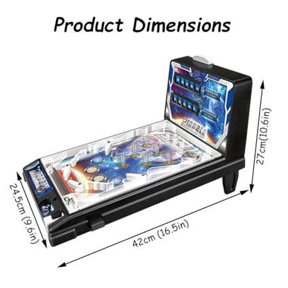 Pinball Machine, Electronic Pinball Ball Shooting Game, Desktop Puzzle Pinball Toys with Light and Sound Effects, Digital-Counter, Birthday Party Gift