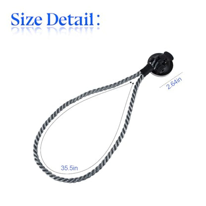 zipelo Hat Mounts for Car, Cowboy Hat Holder Rack with Suction Cup and Handmade Rope, Car Accessories, Universal Cowboy Hat Hanger for SUV Truck Vehicle Home (Dark Gray) - color: Dark Gray