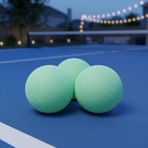 Kisangel 50pcs Lighted Ping Pong Balls - 1.6" Night Glow Table Tennis Balls for Outdoor Sports Activities - Luminous Pingpong for Party Game Props Goodie Bag