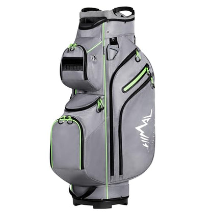 uniHimal Golf Cart Bag, 15 Way Organizer Divider Top with Handles and Rain Cover - color: Grey