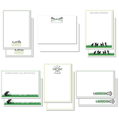 Ctosree 12 Pcs Lacrosse Gifts for Women Men Teens Funny Sticky Notes Memo Pads for Daily Use Lacrosse Party Favors Decorations Supplies - style: Lacrosse