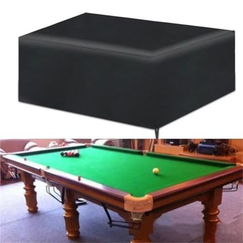 Pool Table Cover 7/8/9 Feet Billiard Table Cover Waterproof Oxford Cloth Pool Dust with Drawstring Black Snooker(225x116x82cm) - color: 225x116x82cm