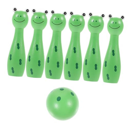 POPETPOP 1Set Bowling Set Interactive Frog Bowling Kit for Safe Fun Bowling Develop Motor Skills Concentration for Ages