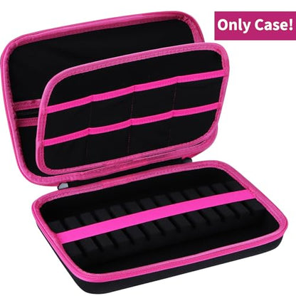 Case Compatible for 12 Darts, Holds Darts and Extra Accessories - color: Black+Pink