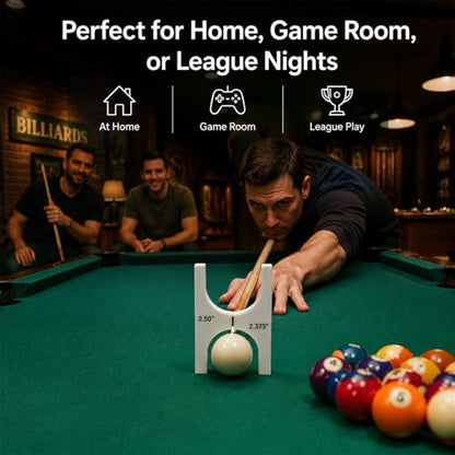 Billiard Training Tools, Pool Cue Tip Straightness Checker Alignment, Improve Stroke & Aim, for Players - color: Both