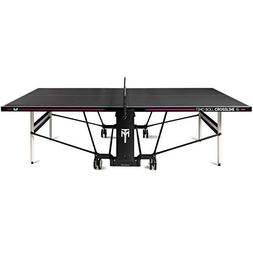 Butterfly Timo Boll Crossline Outdoor Ping Pong Table | New for 2020! | 3-Year Warranty | Made in Germany | Outdoor Table Tennis Table | Adjustable Ping Pong Net Set, Grey