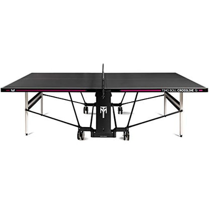 Butterfly Timo Boll Crossline Outdoor Ping Pong Table | New for 2020! | 3-Year Warranty | Made in Germany | Outdoor Table Tennis Table | Adjustable Ping Pong Net Set, Grey