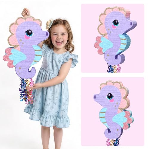 WERNNSAI Seahorse Piñata - Ocean Birthday Decoration Ocean Animal Piñata - style: Seahorse